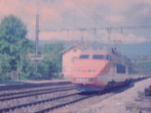CH - SNCF, TGV à La PLaine (scan de négatif)